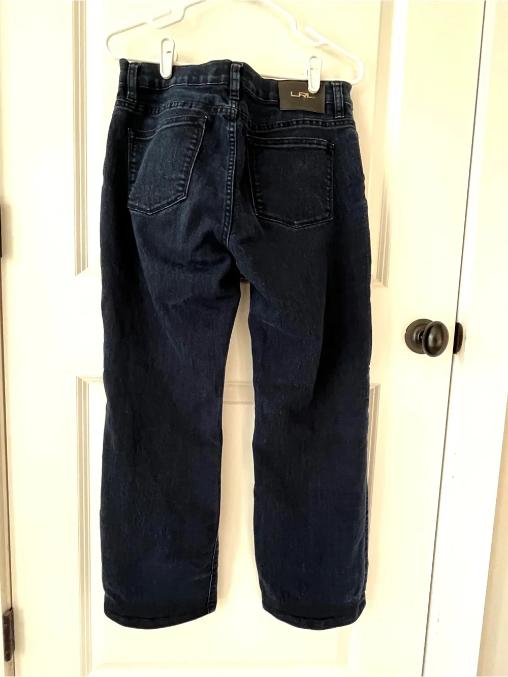 Lauren Ralph Lauren Size 8 Dark Wash Wide Leg Bootcut Jeans Stretch Denim Blue